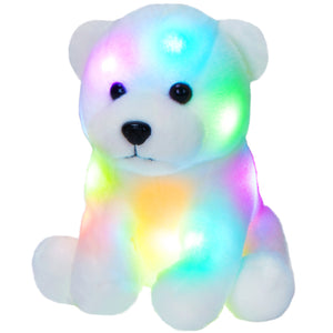 Athoinsu 10'' Light up Stuffed Polar Bear LED Animals - Glow Guards