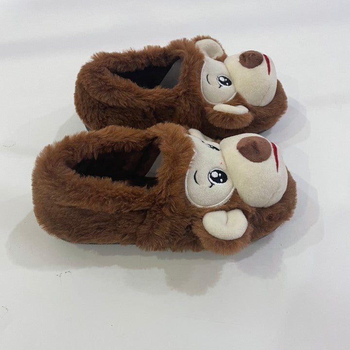 Cute Warm Brown Monkey Slipper Warm Fuzzy Animal Slippers House Shoes Gifts For Girls/Boys