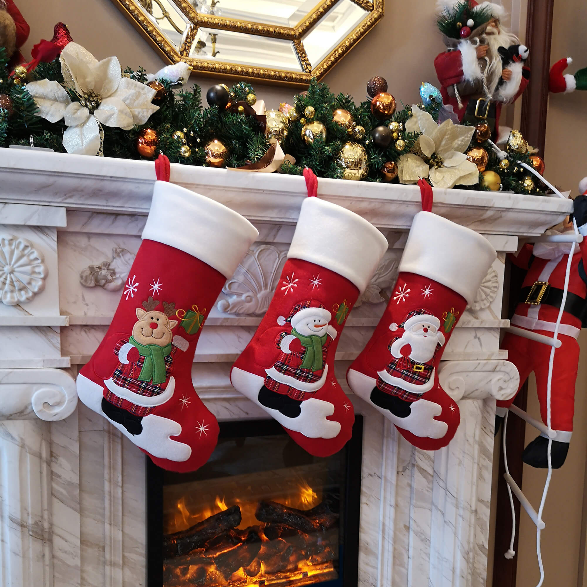 18'' Christmas stockings family set, 4 styles | Bstaofy - Glow Guards