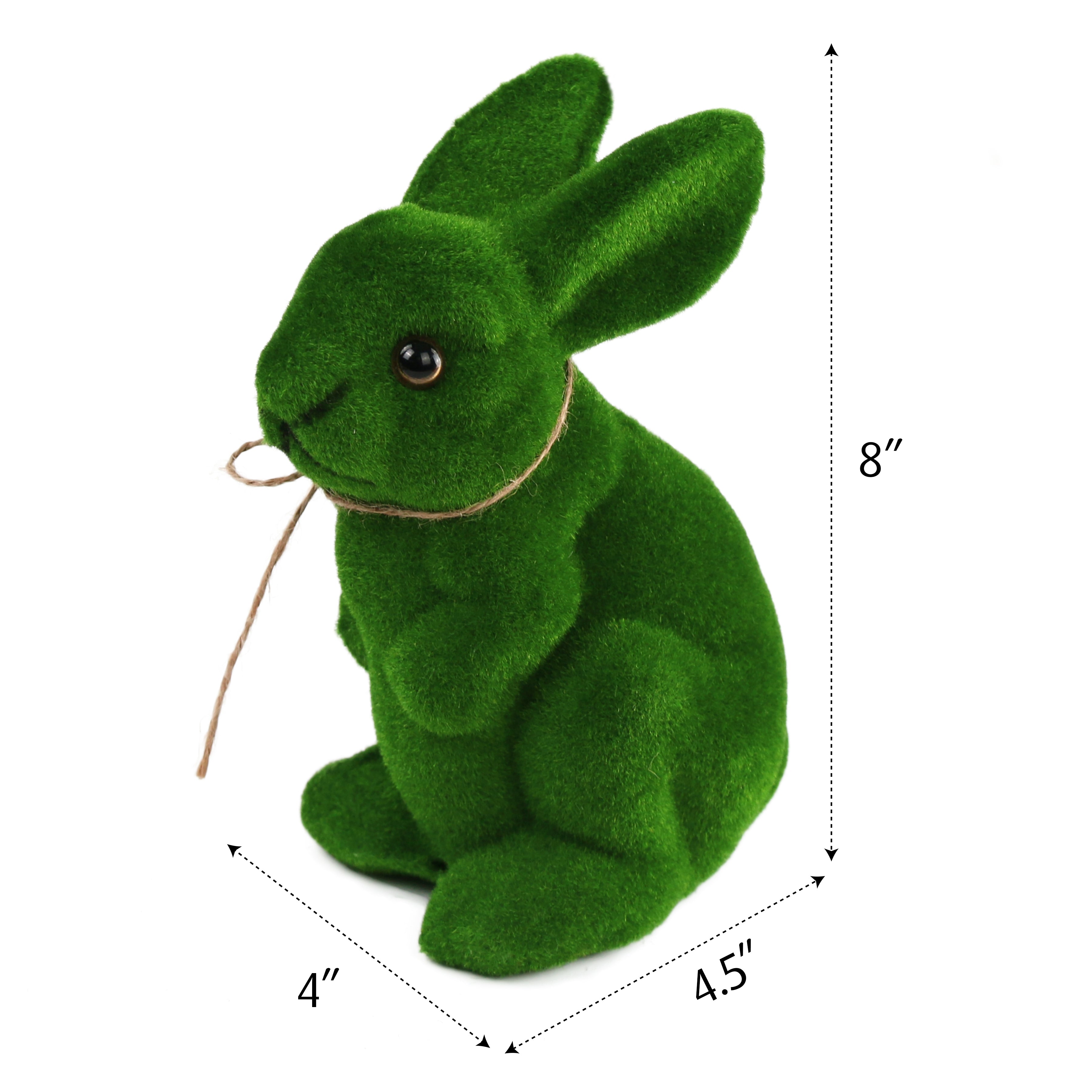 moss covered bunny Easter furry flock artificial turf figure | Bstaofy - Glow Guards