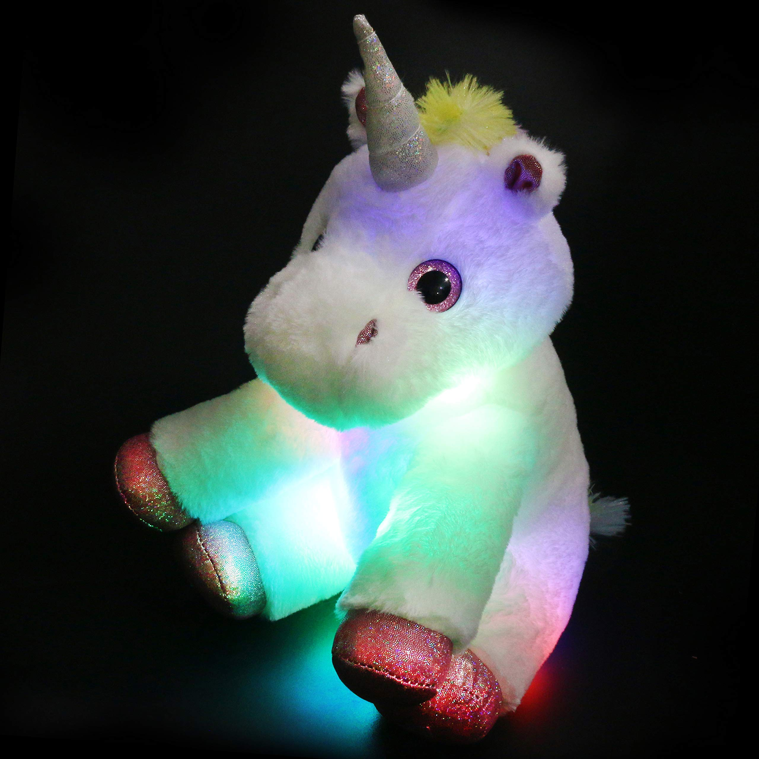Glow Guards Light up Musical Stuffed Unicorn Soft Plush Toy , 13’’ - Glow Guards