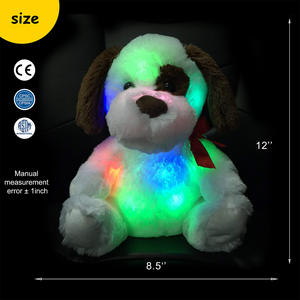 WEWILL 12'' Light up Puppy Stuffed Animal Glow Dog Plush - Glow Guards