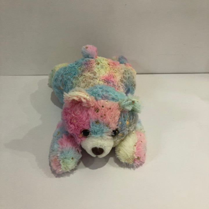 Hot Stamping Rainbow Plush Stuffied Animal Bear