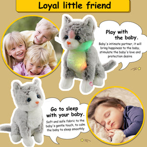 Bstaofy LED Kitty Stuffed Animal Cat Plush Toy Floppy Soft - Glow Guards