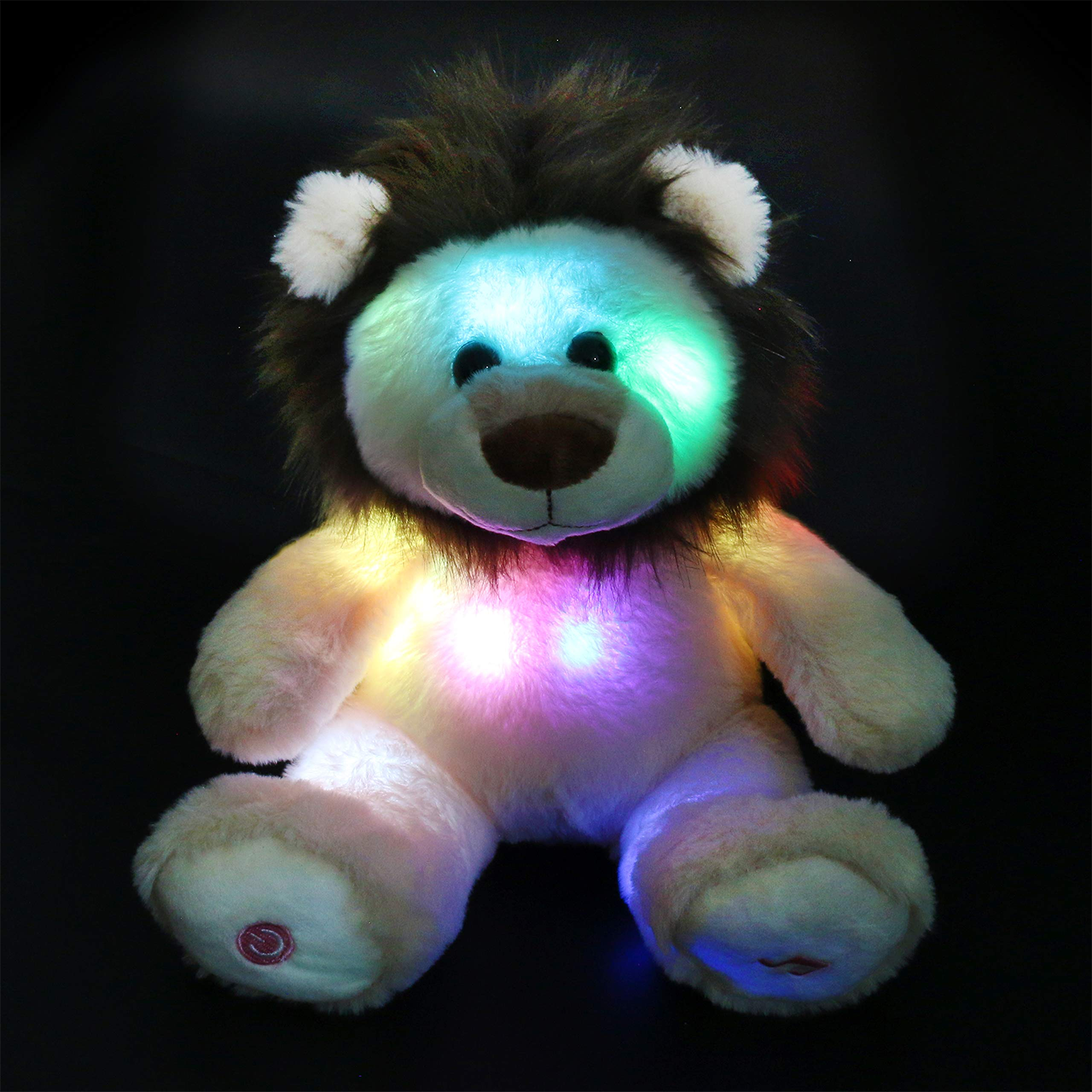 Glow Guards 10’’ Light up Stuffed Lion Wildlife Animals Soft Plush Toy - Glow Guards
