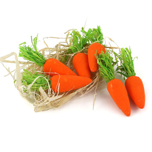 3'' realistic Easter carrot decoration foam ornament , 6 pcs | Bstaofy - Glow Guards