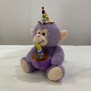 Happy Birthday Monkey Interactive Animated Stuffed Animal LED Singing Musical Plush Electric Toy