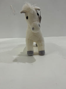 Light Up Stuffed Animal Soft LED White Horse Plush Toy Glitter Gift for Kids Boys Girls