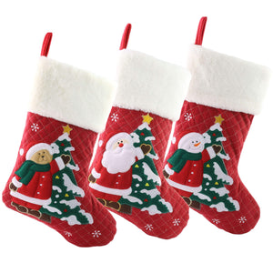 18'' Christmas stockings family set, 4 styles | Bstaofy - Glow Guards