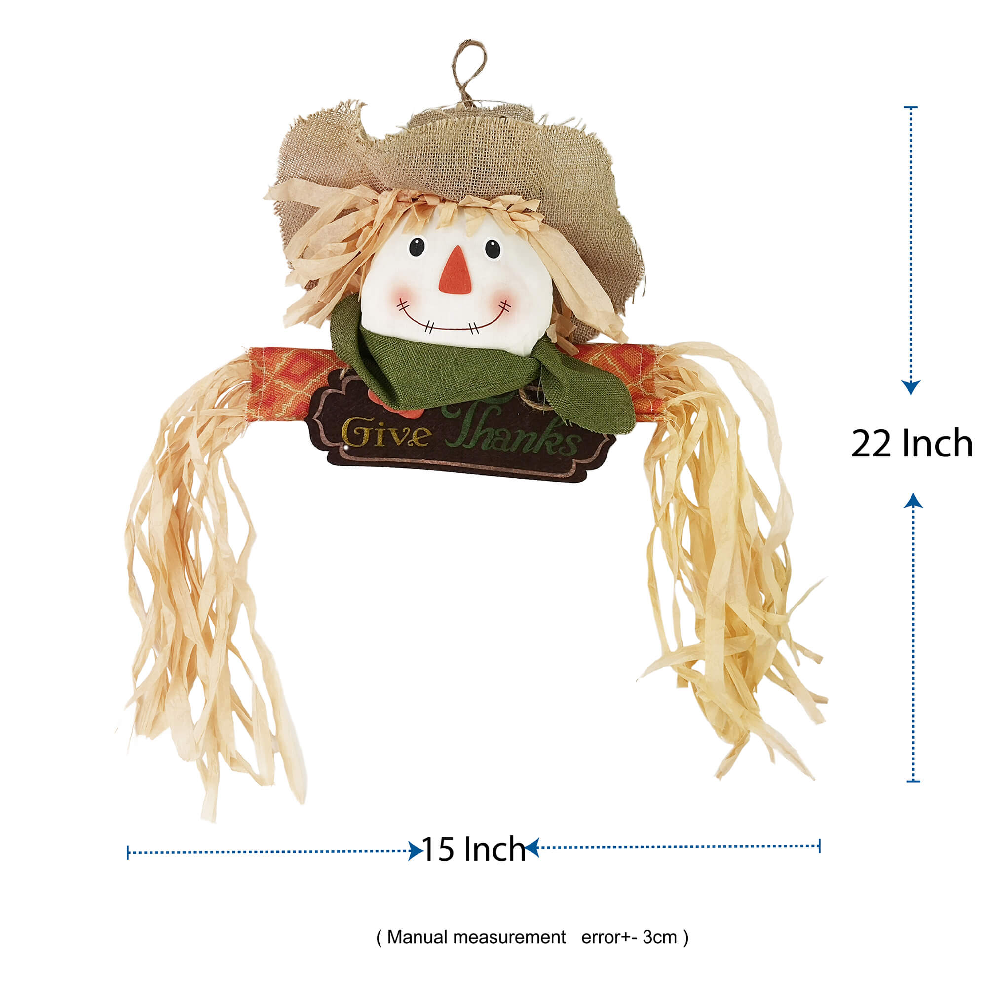 Thanksgiving signs harvest scarecrow hang wreath decors | Bstaofy - Glow Guards