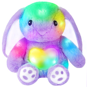 Athoinsu Light up Stuffed Purple Bunny Plush 15'' - Glow Guards