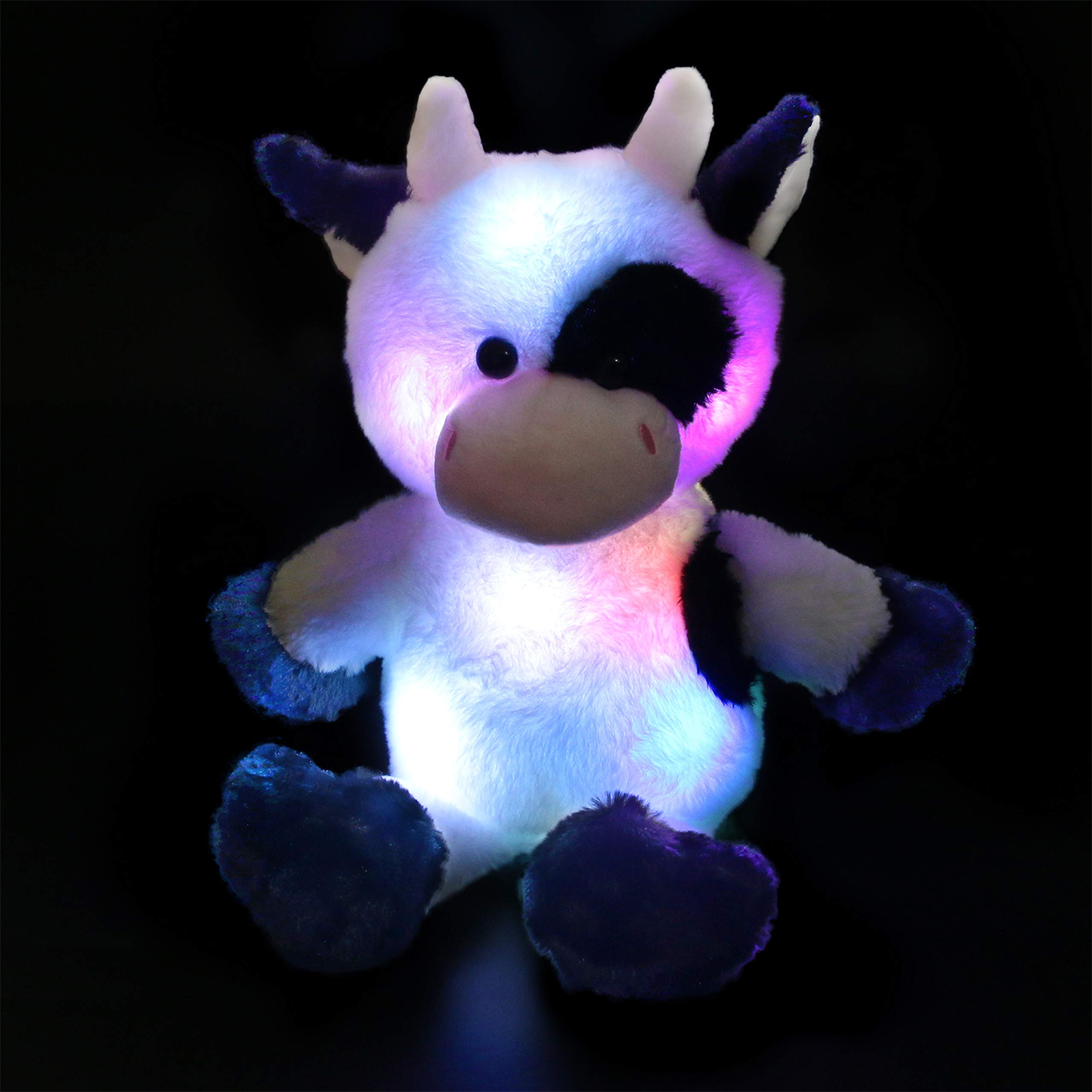 Glow Guards 15’’ Light up Stuffed Dairy Cow Soft Plush Toy - Glow Guards