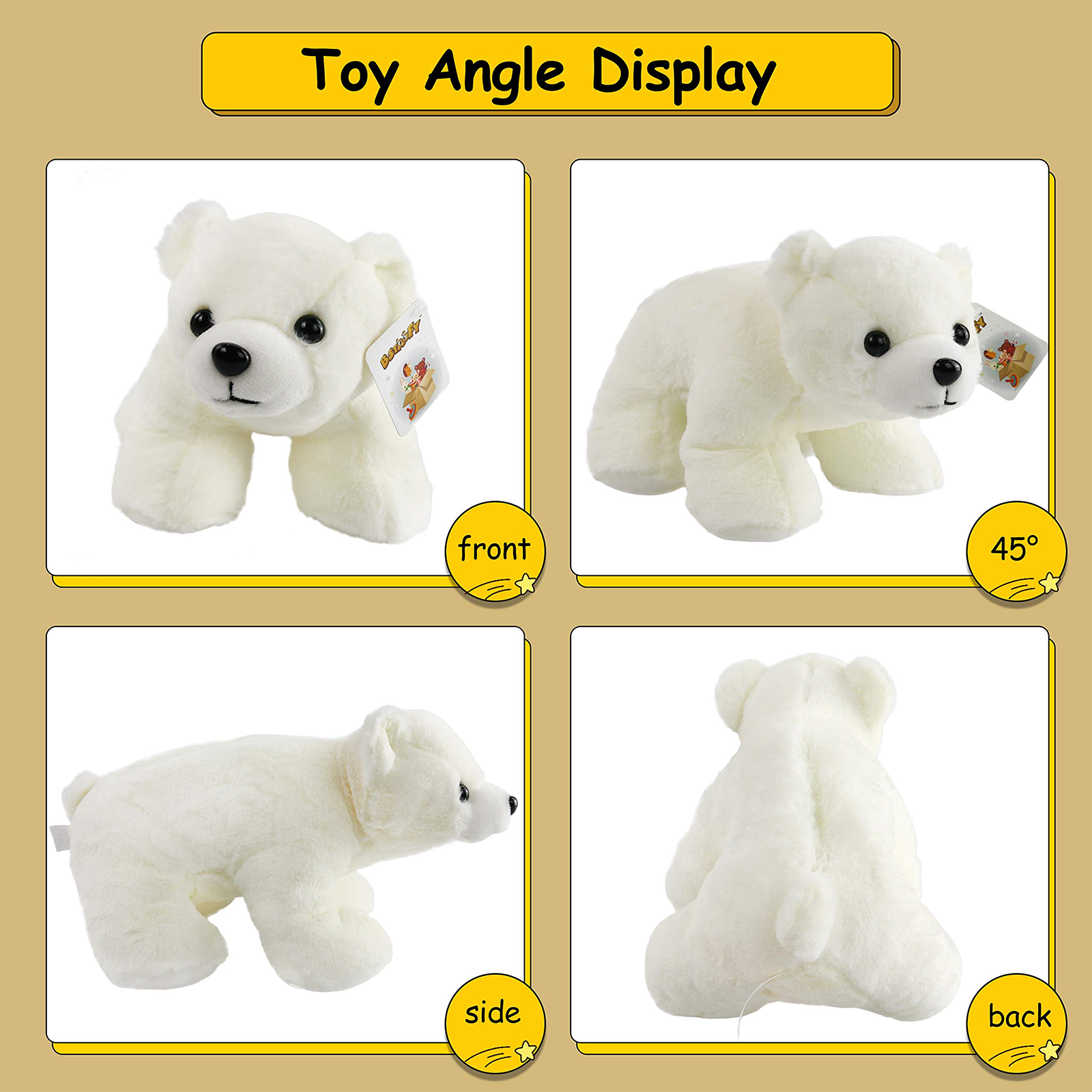 Bstaofy 11'' Light up Polar Bear LED Stuffed Animals Night Light - Glow Guards