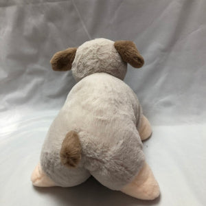 Grey Dog Plush Cute Stuffed Animal Soft Hugging Pillow