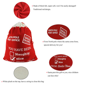Santa sack bag for Christmas gifts 37.5×31 Inch | Bstaofy - Glow Guards