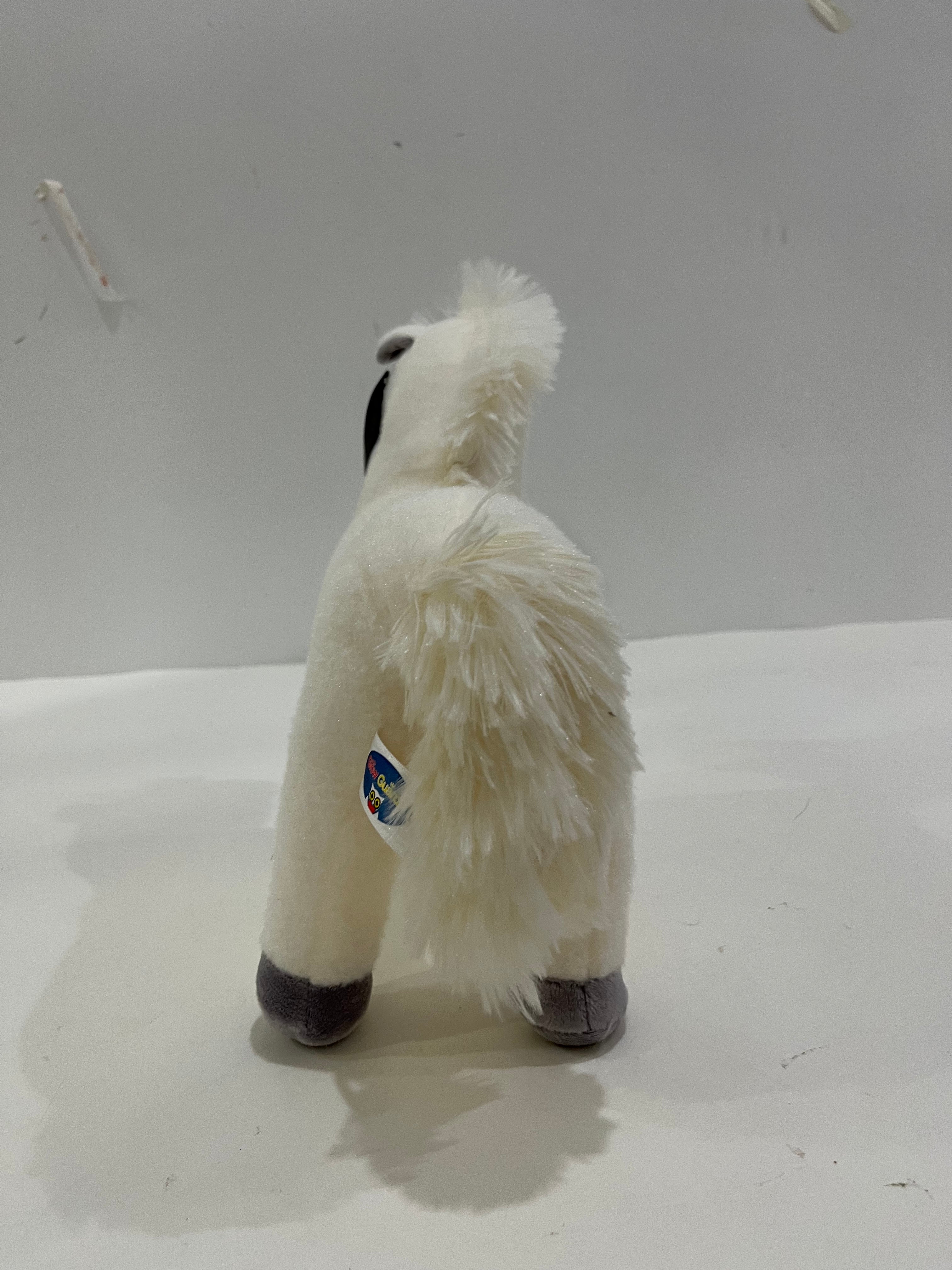 Light Up Stuffed Animal Soft LED White Horse Plush Toy Glitter Gift for Kids Boys Girls