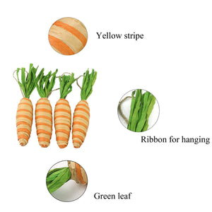 7.5’’ realistic Easter carrot decoration foam ornament, set of 4 - Glow Guards