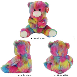 rainbow teddy bear with night light stuffed toy, 12-Inch | Bstaofy - Glow Guards