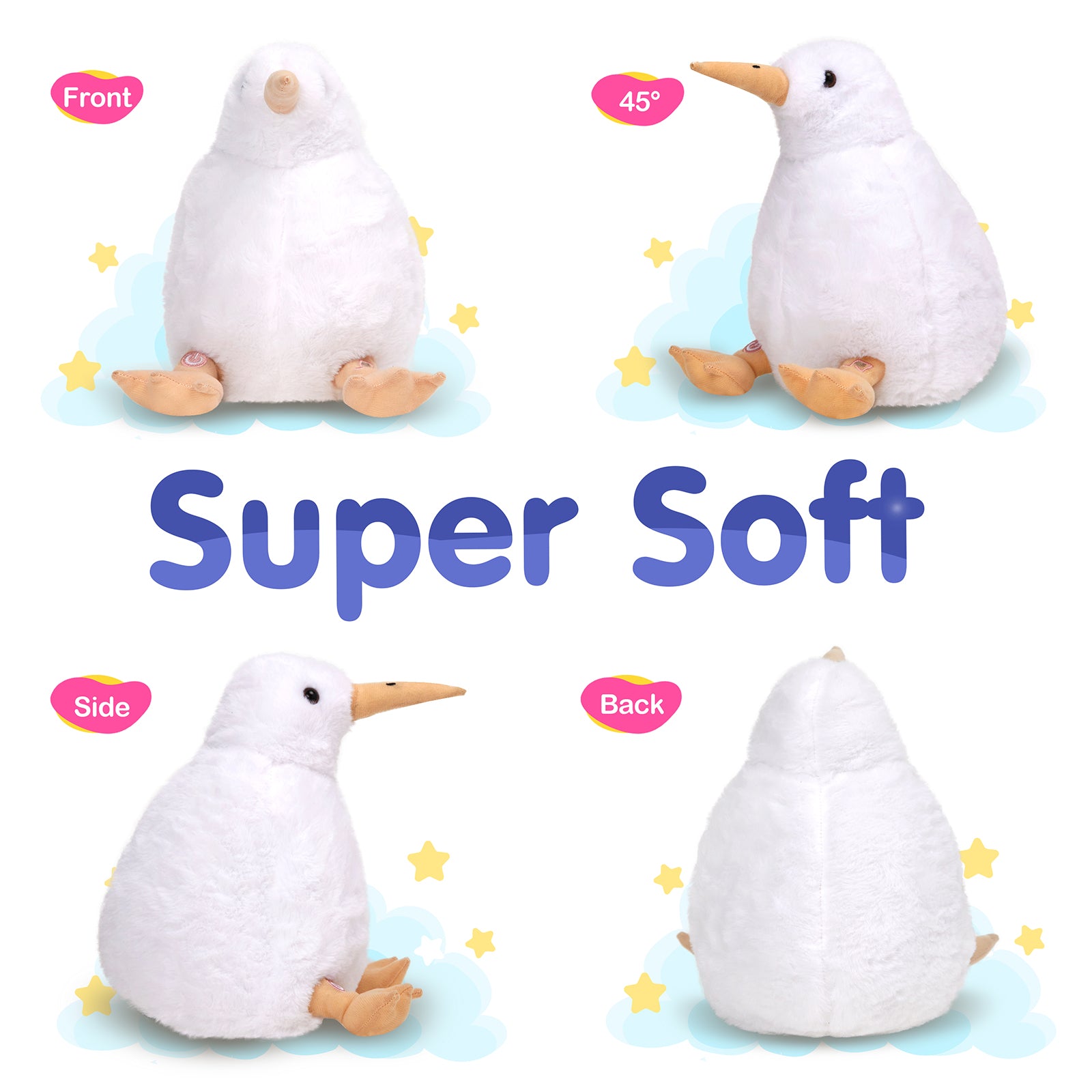 BSTAOFY Birds Stuffed Animal Kiwi Plush Toys - Glow Guards