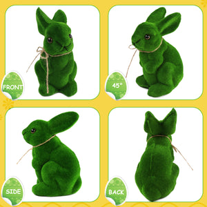 moss covered bunny Easter furry flock artificial turf figure | Bstaofy - Glow Guards