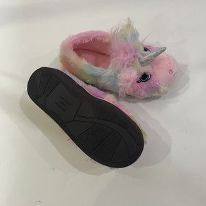 Cute Warm Rainbow Unicorn Slipper Warm Fuzzy Animal Slippers House Shoes Gifts For Girls/Boys