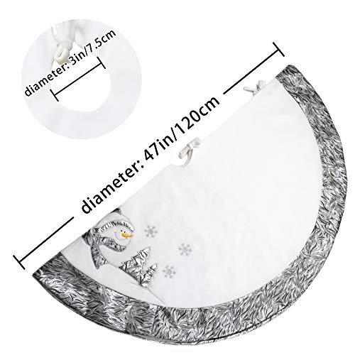 36''/48'' luxury Christmas tree skirts with satin border | Bstaofy - Glow Guards