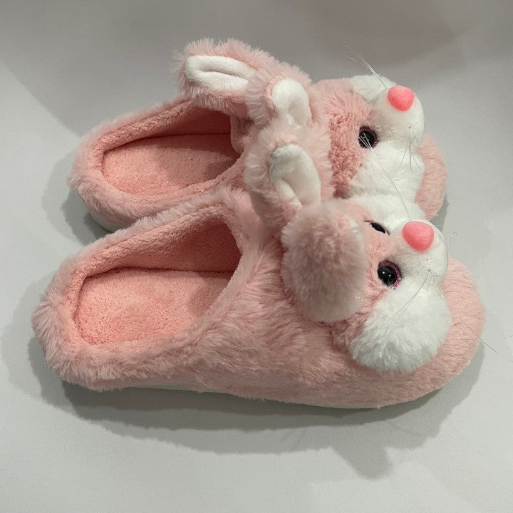Classic Bunny Slippers for Women Funny Animal Slippers for Girls Cute Plush Rabbit Slippers