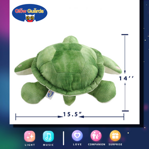 Glow Guards 14’’ Light up Musical Sea Turtle Stuffed Ocean Life Animals Soft Pillow Plush Toy - Glow Guards