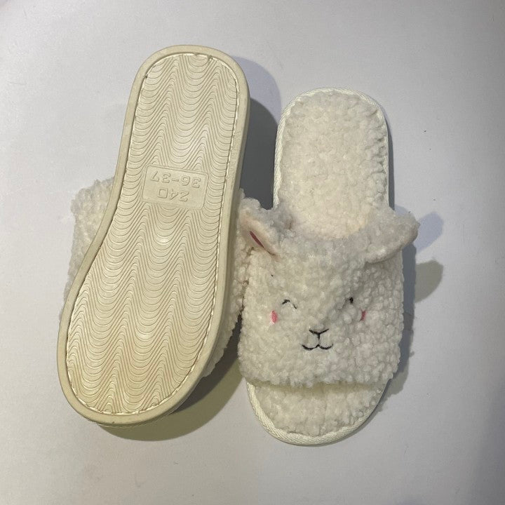 Warm Indoor Slippers for Women Fleece Plush Bedroom Winter Sheep Boots