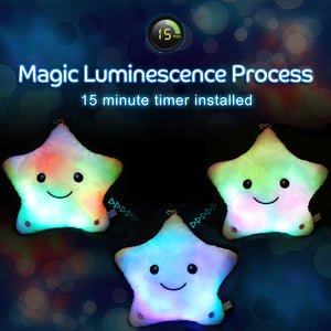 WEWILL Creative Twinkle Star Glowing LED Night Light Plush Pillows - Glow Guards