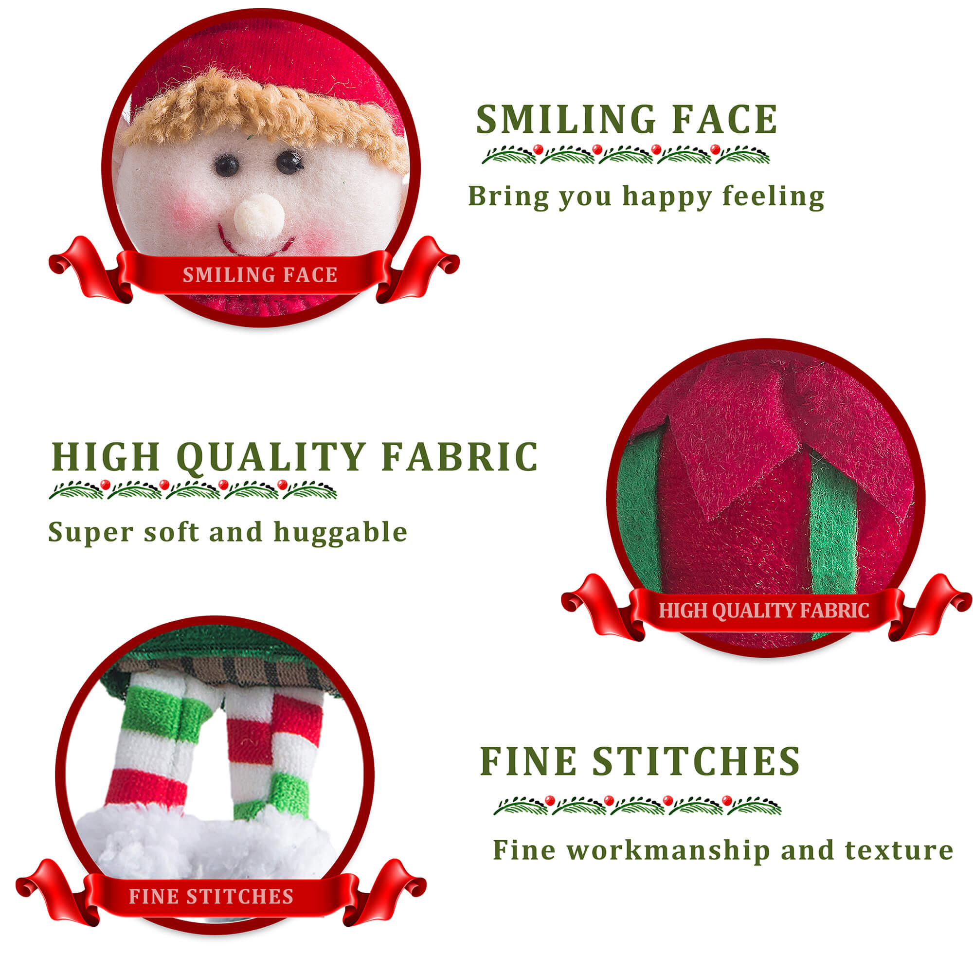 Christmas elves dolls lexible Christmas Elves Dolls, 4 pc | Bstaofy - Glow Guards