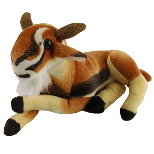 Houwsbaby Realistic Antelope Wildlife Stuffed Animal Grovel Impala Lifelike Plush Toy for Kids, 11.5’’ - Glow Guards