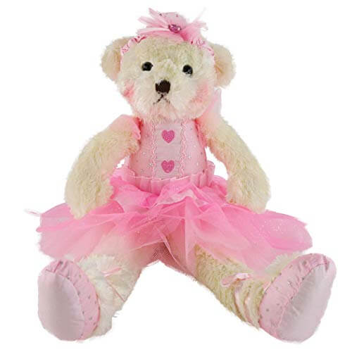 ballerina teddy bear pink stuffed animal 15-inch | Bstaofy - Glow Guards