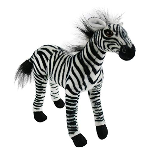 Houwsbaby Lifelike Zebra Realistic Horse with Stripes Wildlife Stuffed Animal Soft Plush Toy Kids Gift Collection, 12’’ - Glow Guards