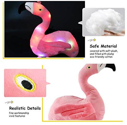 stuffed flamingo plush toy, 15'' | Bstaofy - Glow Guards