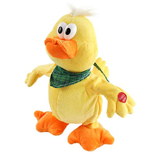 Houwsbaby Squawking Chicken Musical Stuffed Animal with a bib Walking Singing and Waving Rooster Electronic Interactive Plush Toy, 14.5 inches - Glow Guards