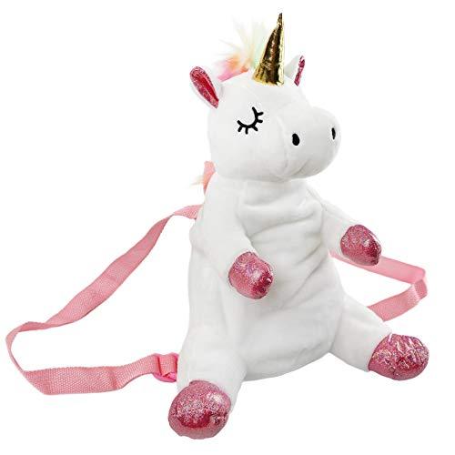 Plush Unicorn Backpack Preschool Shoulder Bag, 14'' | Houwsbaby - Glow Guards