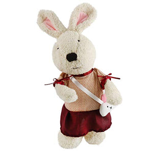 Houwsbaby Dancing Bunny in Detachable Coat and Polka Dot Skirt Musical Stuffed Rabbit Interactive Plush Toy, 15 inches - Glow Guards