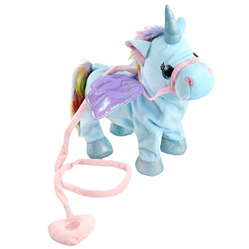 Houwsbaby Walking Unicorn Singsing Stuffed Electronic Animate Pegasus Interactive Cuddle Plush Toy Musical Space Unicorn, 10 inches - Glow Guards