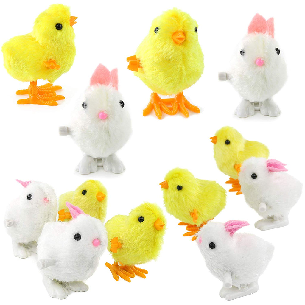 wind up chicks Easter hopping toys party favor, pack of 4/12 | Bstaofy - Glow Guards