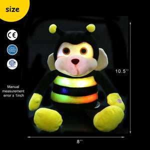 light up stuffed bumble bee plush toy, 10.5'' | Bstaofy - Glow Guards