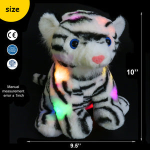 BSTAOFY Light Up Bengal Tiger Stuffed Animals LED White - Glow Guards