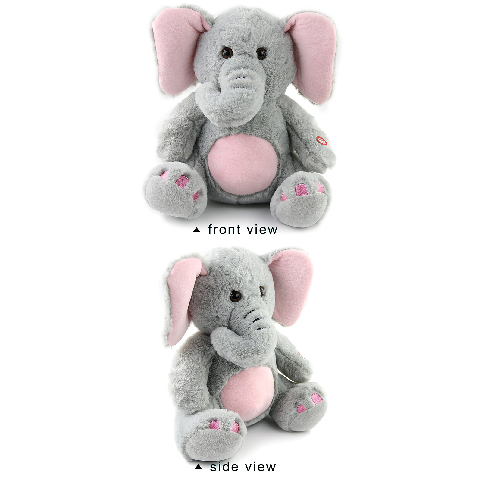 WEWILL 13'' Glow Elephant Stuffed Animals LED Cozy Soft Plush Toys - Glow Guards