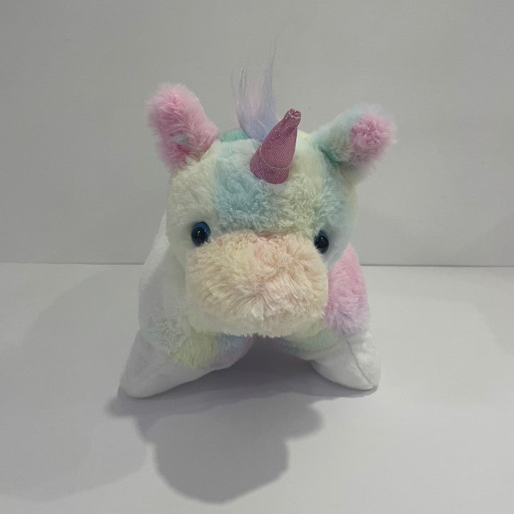 Rainbow Unicorn Stuffed Animal Pillow Cute Plush Soft Lovely Colorful Toy Bedtime Doll Sofa Decoration Festivals Birthday Gifts, 16"