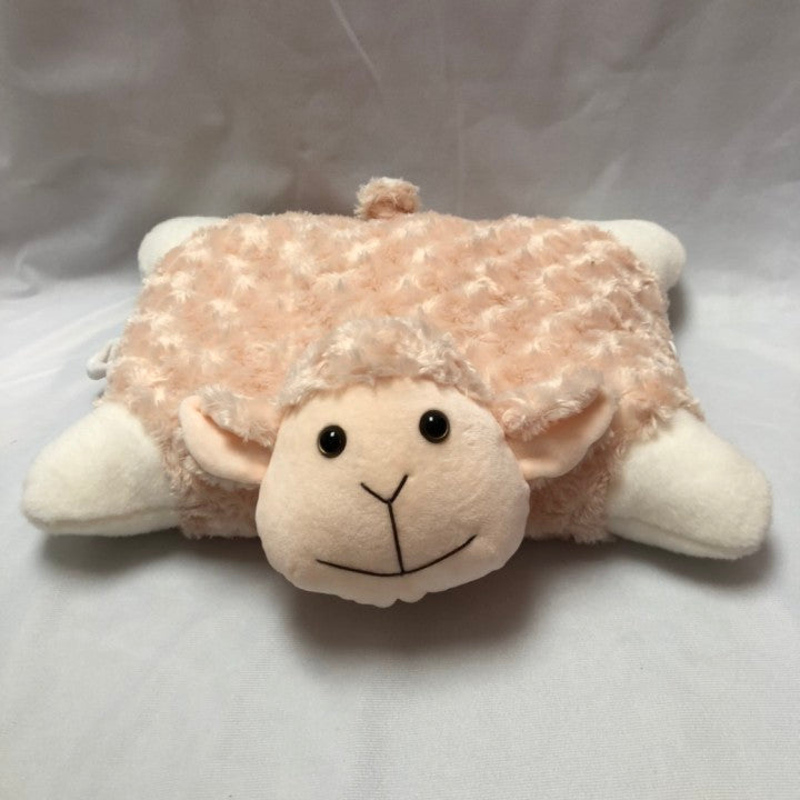 Yellow Sheep Plush Cute Stuffed Animal Soft Hugging Pillow