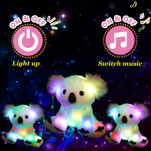 Glow Guards 10’’ Musical Light up Stuffed Koala Wildlife Soft Plush Toy - Glow Guards