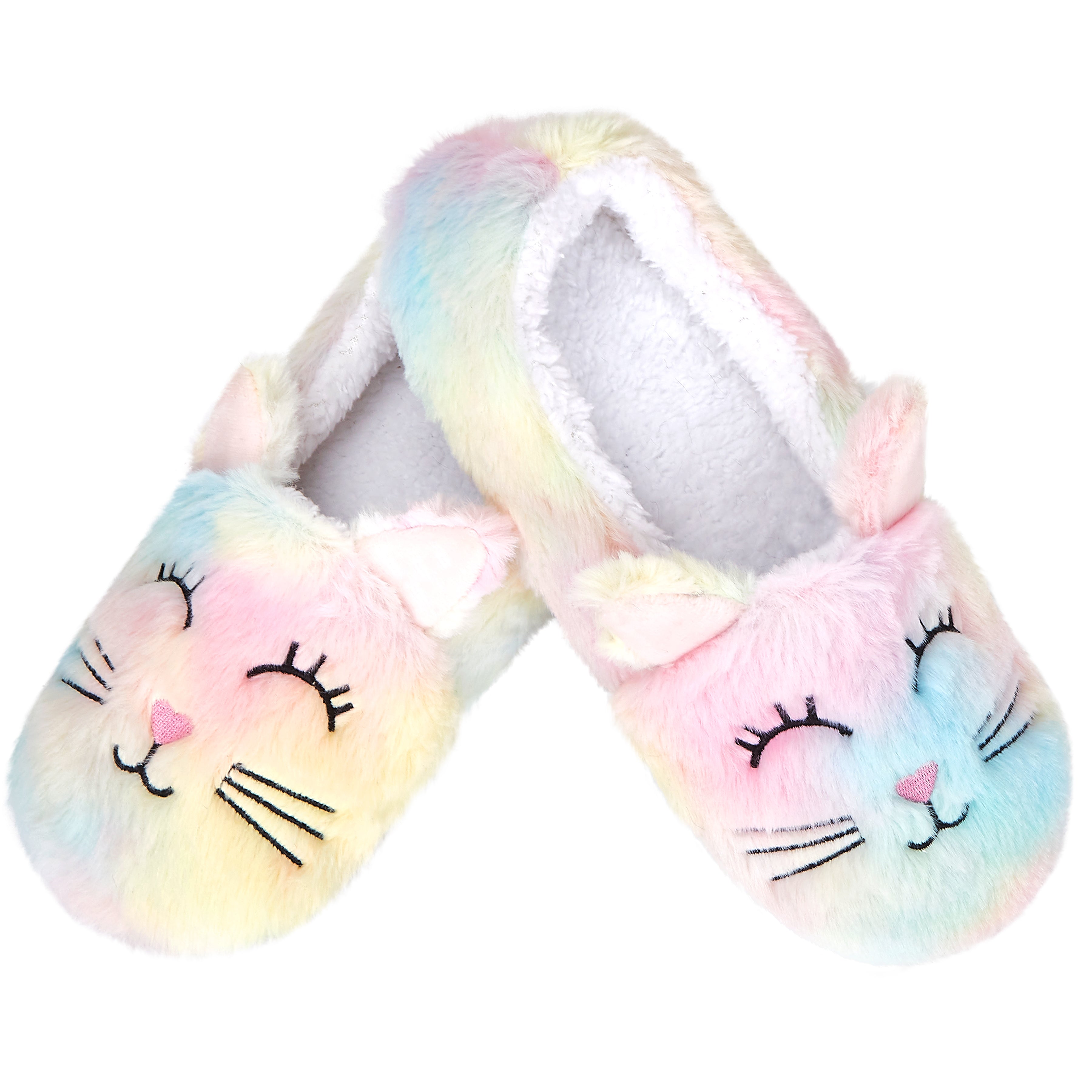 Cat Slipper Animal Socks Cute Womens Warm Lined Fuzzy Grippers Indoor Outdoor Waterproof Bottom Adults