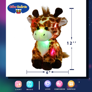 Glow Guards 12’’ Light up Giraffe Stuffed Animals Soft Plush Toy - Glow Guards