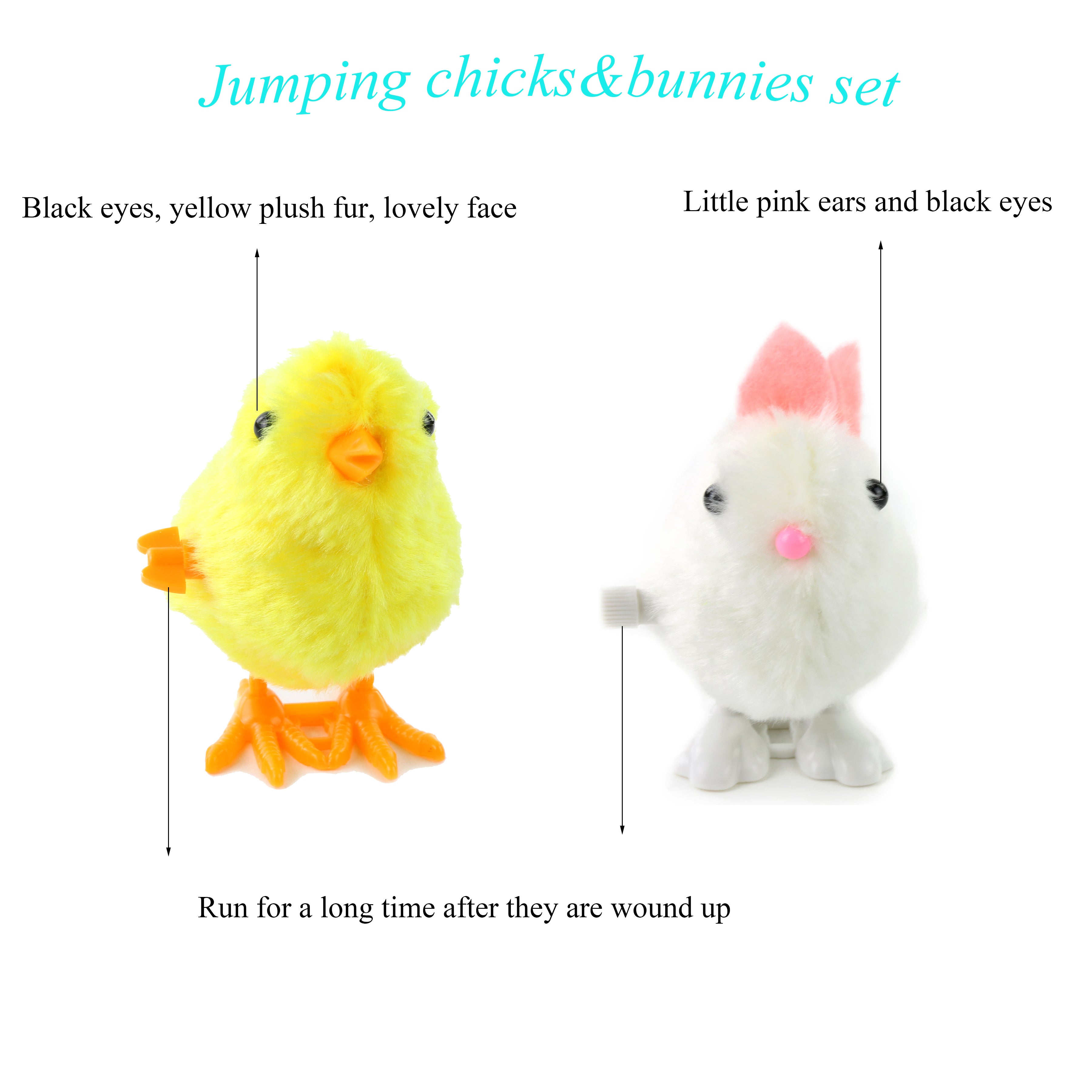 wind up chicks Easter hopping toys party favor, pack of 4/12 | Bstaofy - Glow Guards