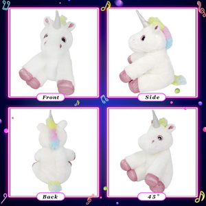 Glow Guards Light up Musical Stuffed Unicorn Soft Plush Toy , 13’’ - Glow Guards